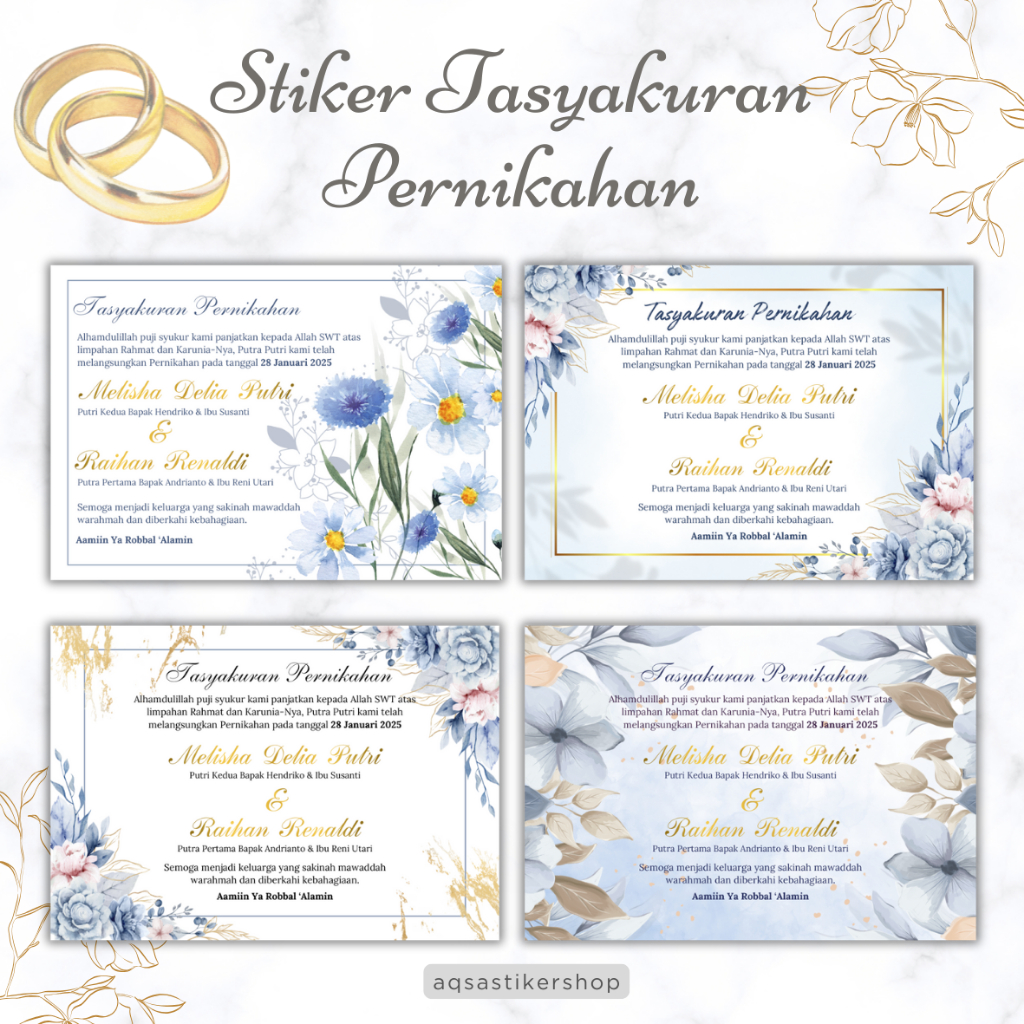 Stiker Tasyakuran Pernikahan/Stiker Pernikahan