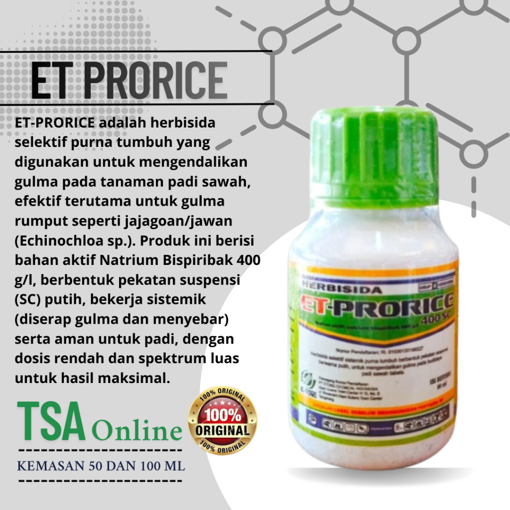 ET Prorice Herbisida Selektif Padi - 100 ml DAN 50 ML