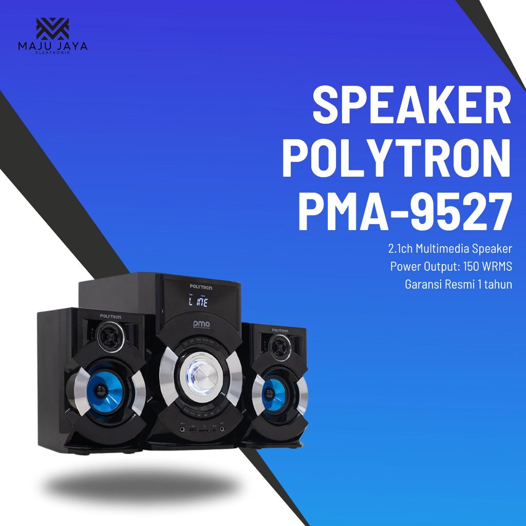 POLYTRON Speaker Bluetooth PMA 9507 / PMA9527 / 9527 - RADIO + KAROKE SUPER BASS