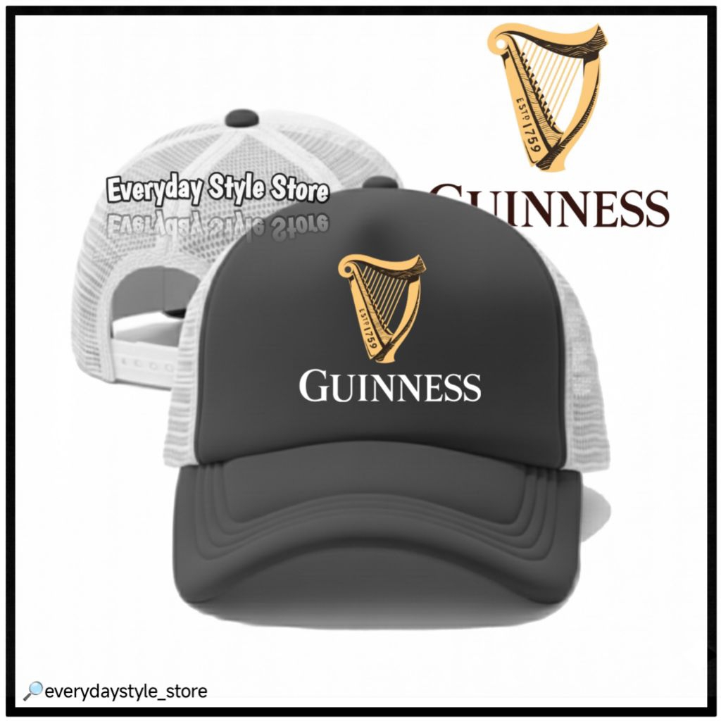 Topi Guinness Jaring /Topi Trucker Casual /Topi Jala Pria Wanita