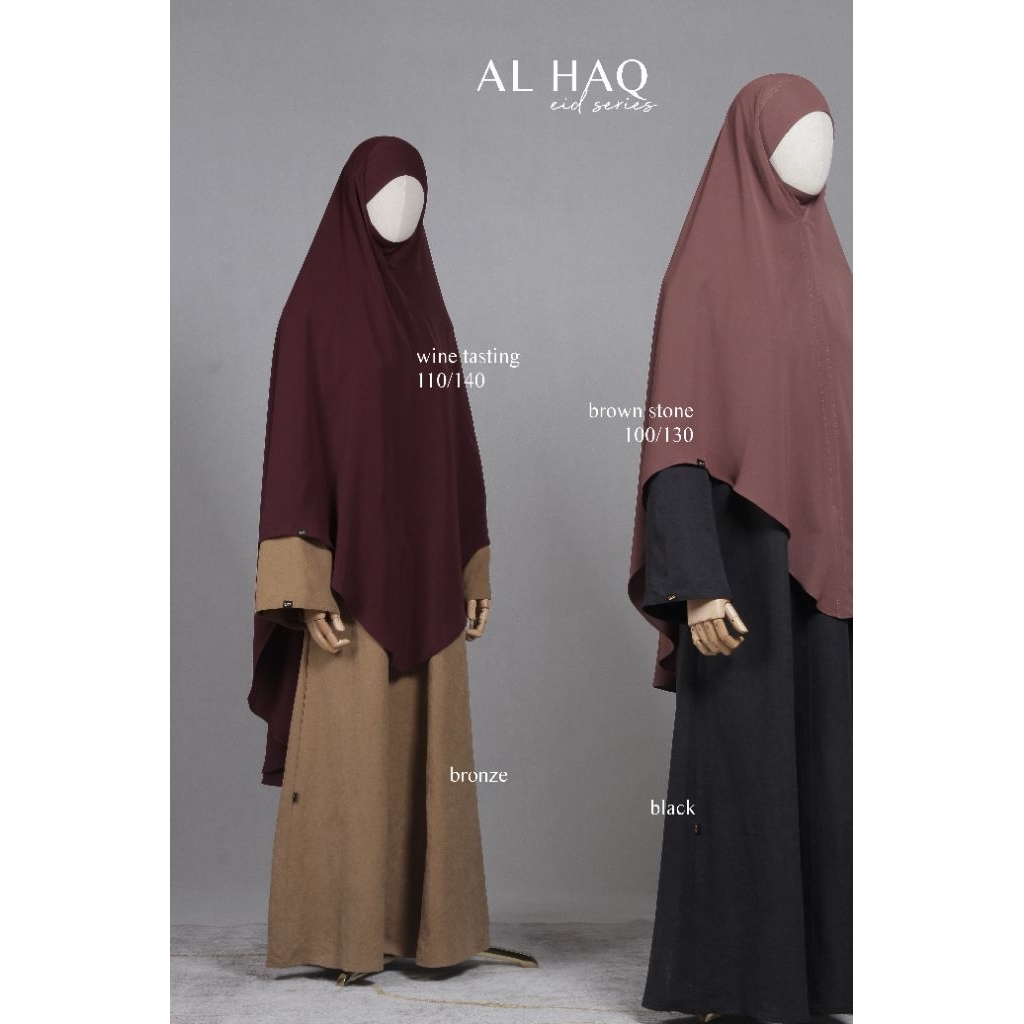 [Dijual terpisah] AL HAQ Eid Series Gamis Abaya & Khimar Bandana KHIBAN - Shafa Jilbab Safago #ayran