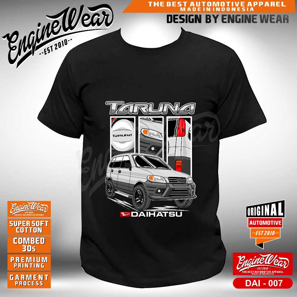 kaos daihatsu taruna tshirt taruna baju mobil small suv otomotif sld - Enginewear