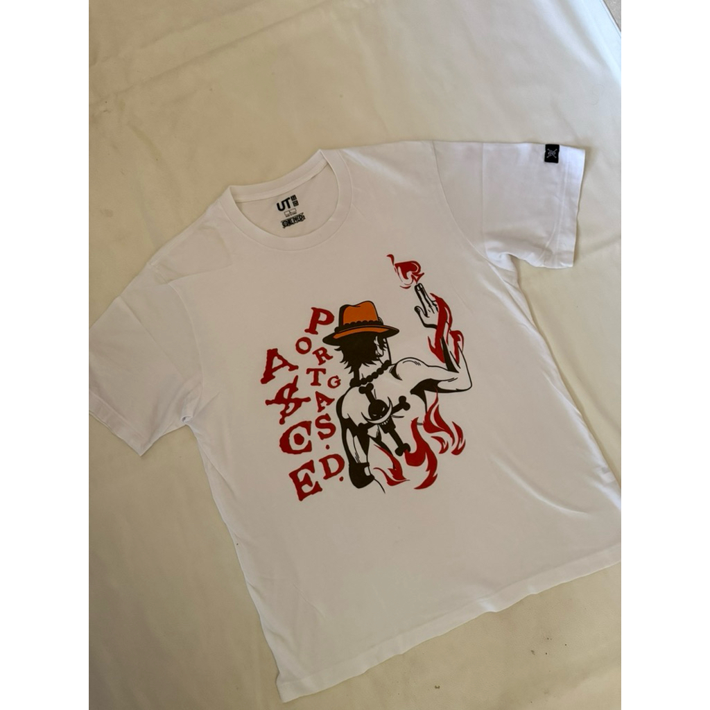 Baju Kaos Anime Uniqlo Collab One Piece Portgas D Asce