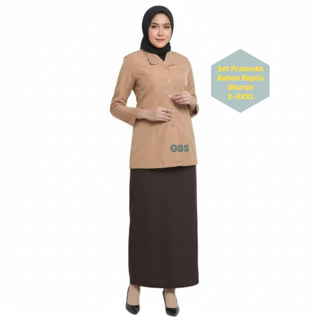 GBS SETELAN BAJU PRAMUKA WANITA TERBARU BAHAN RAPILO