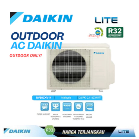 OUTDOOR AC DAIKIN 2.5 PK RV60CXV14 ORIGINAL (HANYA OUTDOOR SAJA)