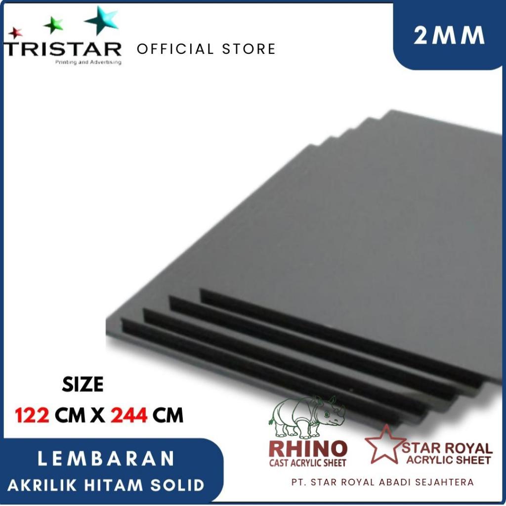 Lembaran Akrilik Hitam Solid 2 mm Ukuran 122x244 cm
