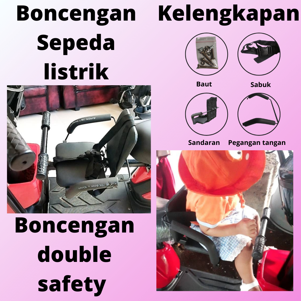 kursi boncengan anak sepeda listrik depan boncengan sepeda listrik dewasa untuk anak depan