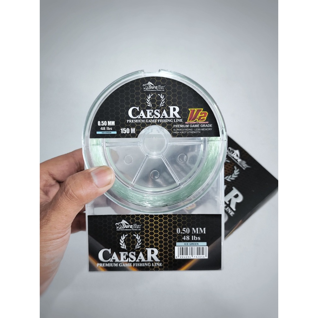 Duraking V2-Senar Pancing Monofilament Sultan & Caesar  Kuat Anti Gesekan 150 M Mancing Ikan Laut