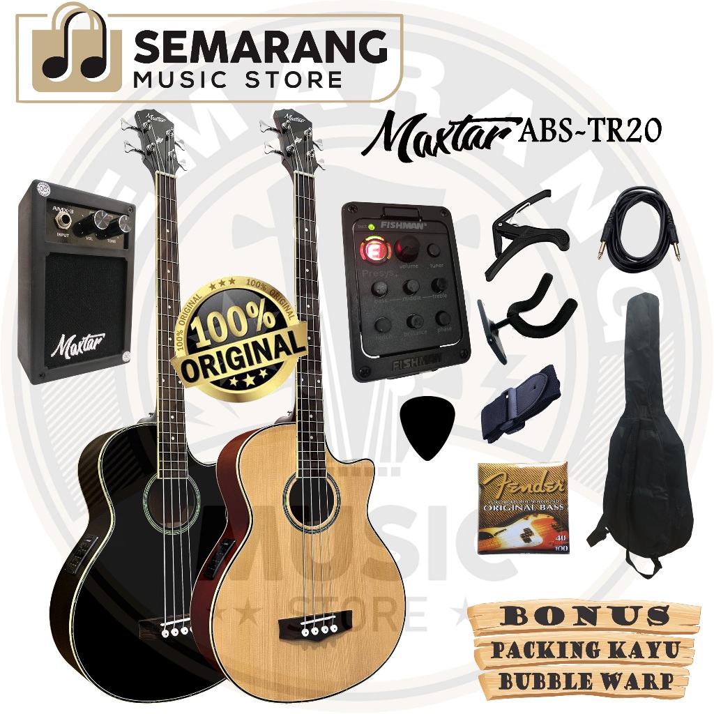 ORIGINAL Gitar Bass Akustik Elektrik Maxtar ABS-TR20 Bass Maxtar Original