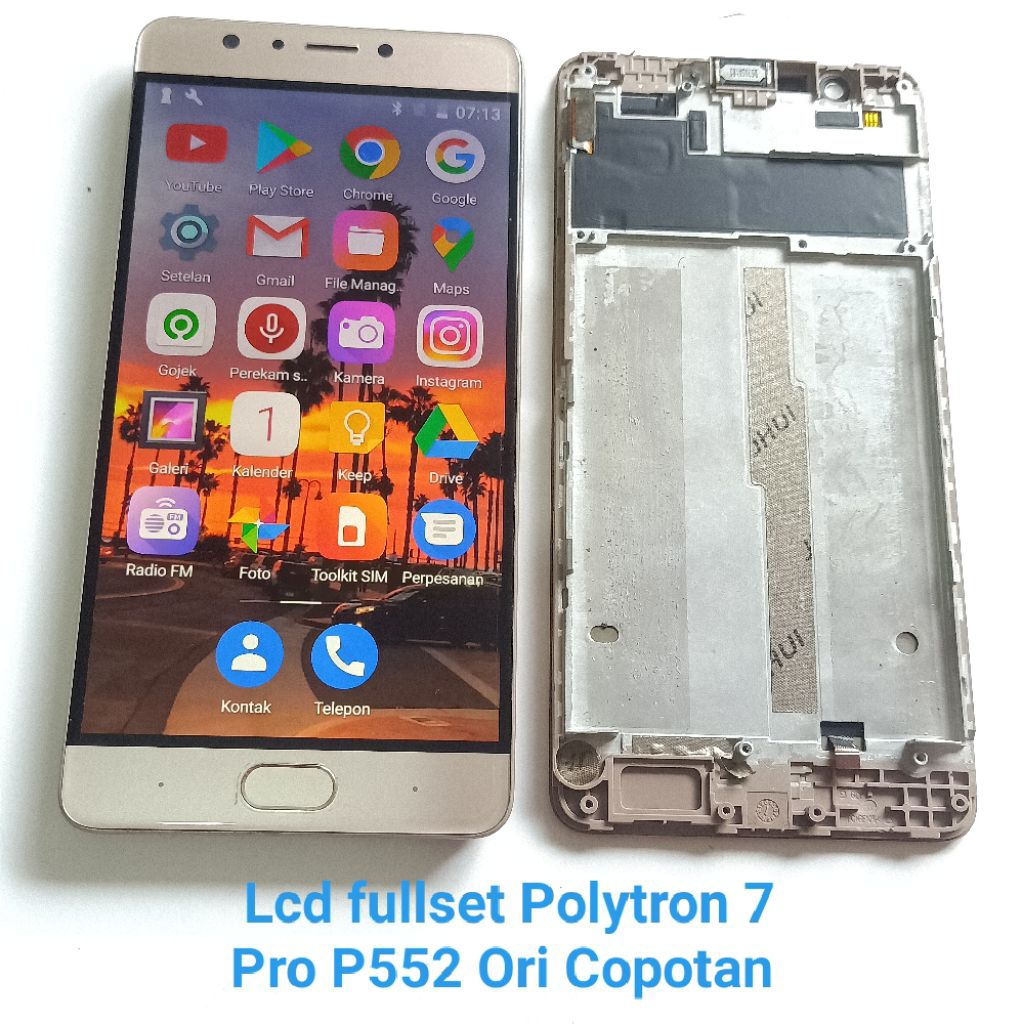 Lcd Touchscreen fulset Polytron Prime 7 Pro P552 Original Copotan test normal sesuai foto ( mesin ti