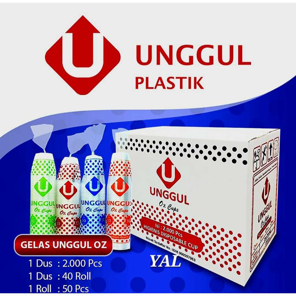 [ 1 dus ] CUP OZ UNGGUL 12oz,14oz,16oz Datar isi (2000PCS)