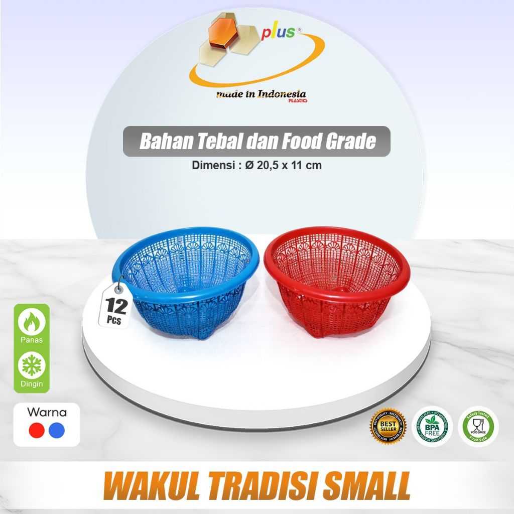 (12 PCS) WAKUL TRADISI SMALL / WAKUL PLASTIK / WAKUL HAJATAN / WAKUL MURAH / WAKUL SERBAGUNA