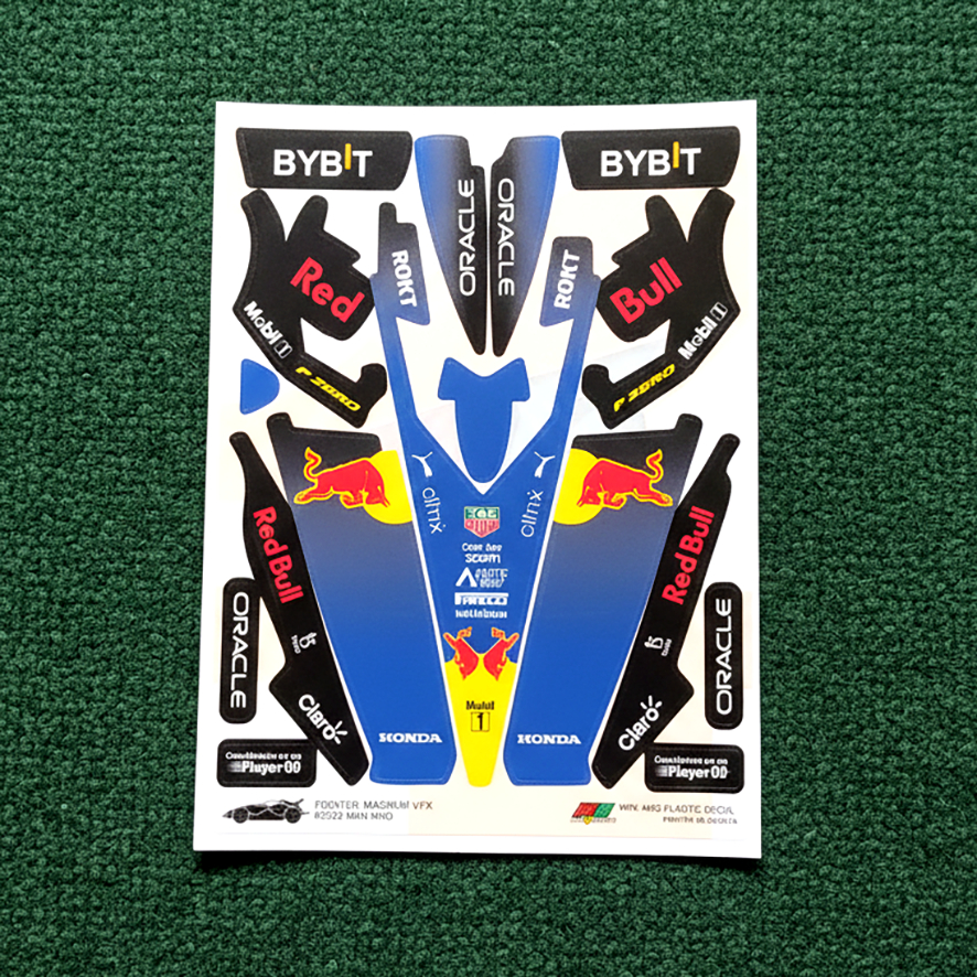 Stiker Fighter Magnum VFX - Red Bull - Body Hitam - Vinnyl Laminating Doft