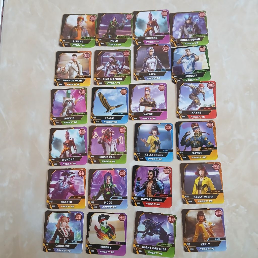 Kartu Choki - Choki x Free Fire / Original / Jual persatuan / Bisa beli banyak/ Berbagai Karakter da