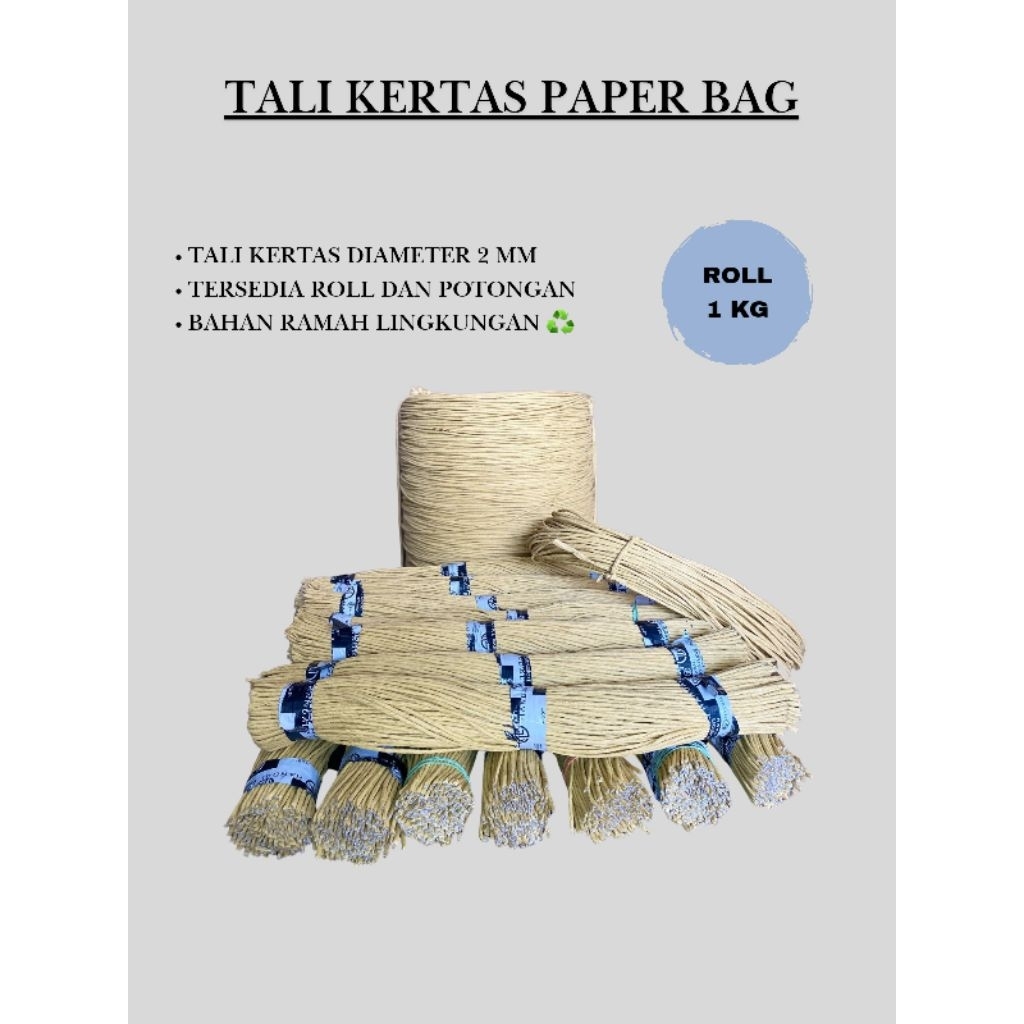 Tali Kertas Paper Bag 2~3 mm 1 KG
