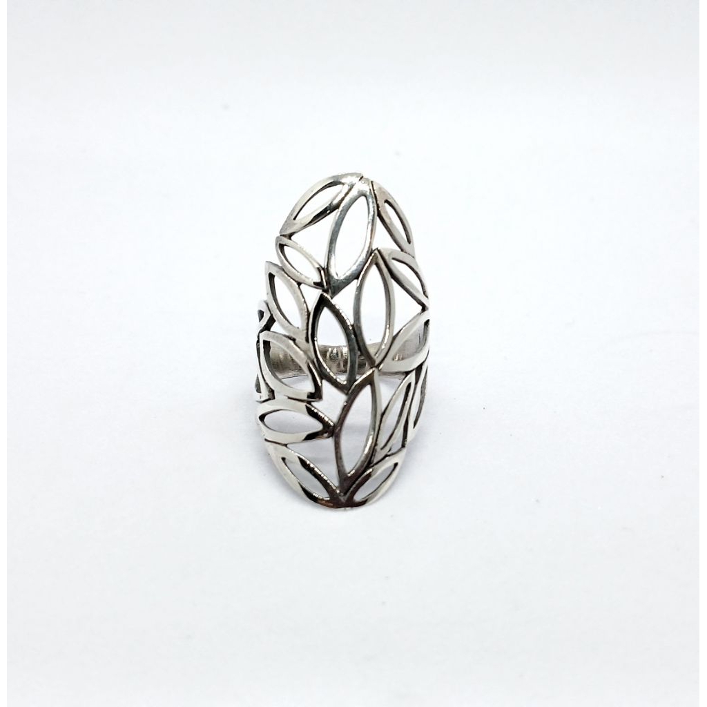 cincin perak motif padi lebar 925 sterling silver