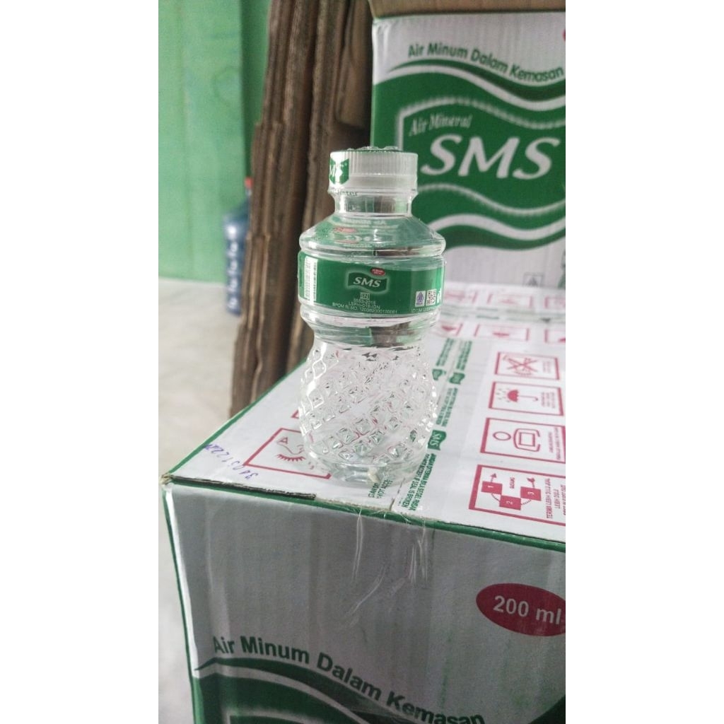 SMS Air Minum Mineral Gelas Botol mini dus