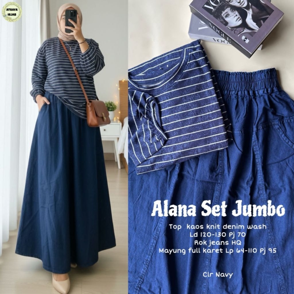 setelan wanita Polita/ Alana set Jumbo by athaya