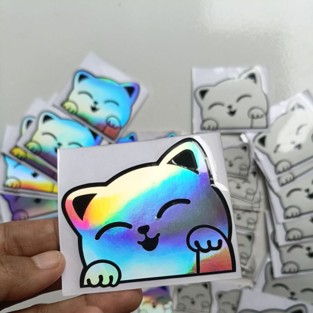 Sticker Cutting Kucing Cute Stiker Motor Cuting Kucing Lucu