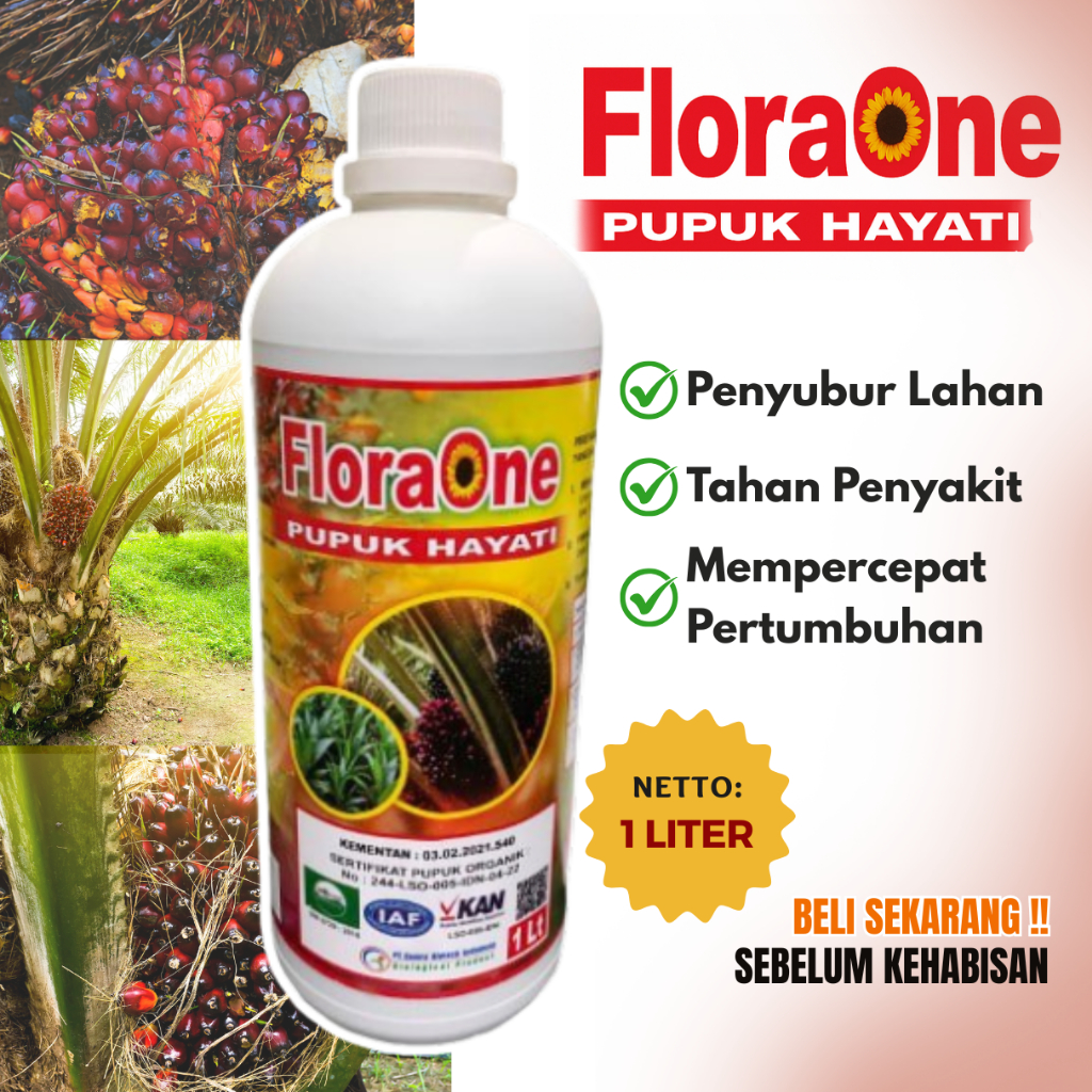 Pupuk Sawit Agar Buah Lebat, Pupuk Sawit Cair, Pupuk Sawit Yang Bagus, FLORAONE SAWIT 1 LITER