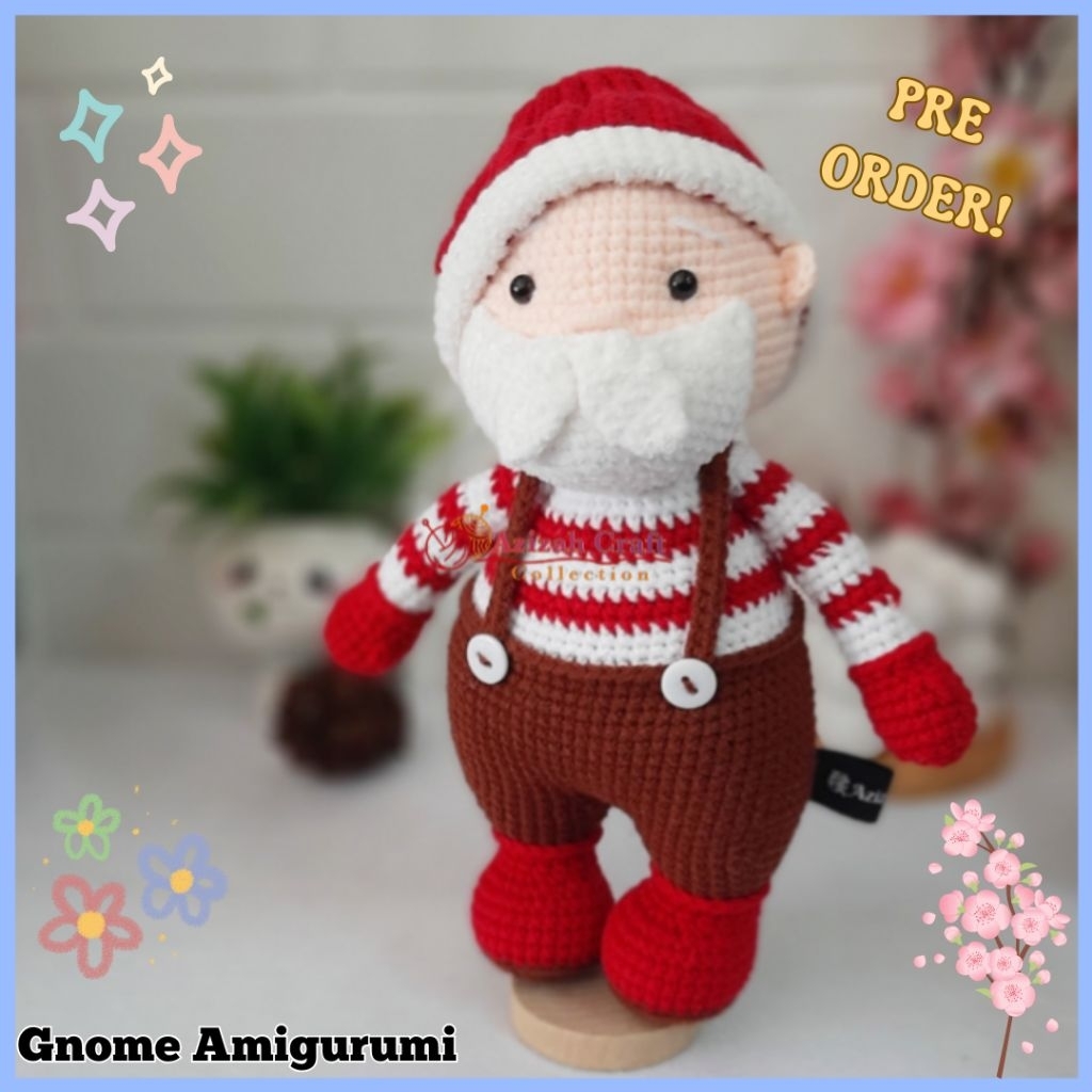 Azizah Craft | Boneka Rajut Gnome Amigurumi