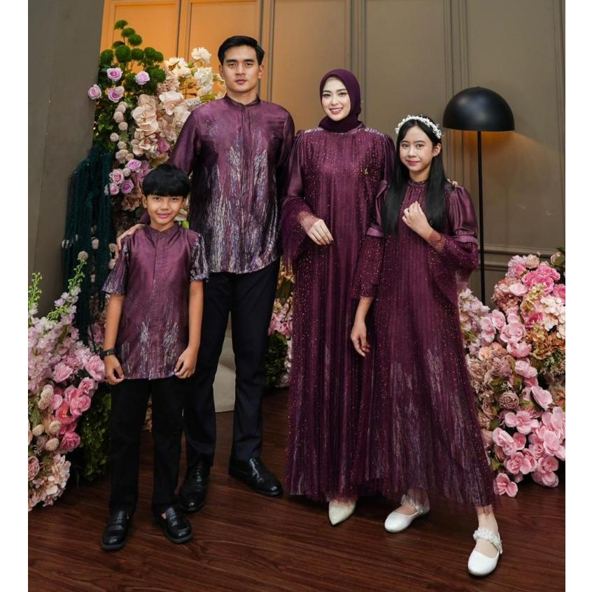 GAMIS TERBARU AZZELA SET SARIMBIT COUPLE KELUARGA / AZIRRA DRESS WANITA MUSLIMAH ORIGINAL DUMMA