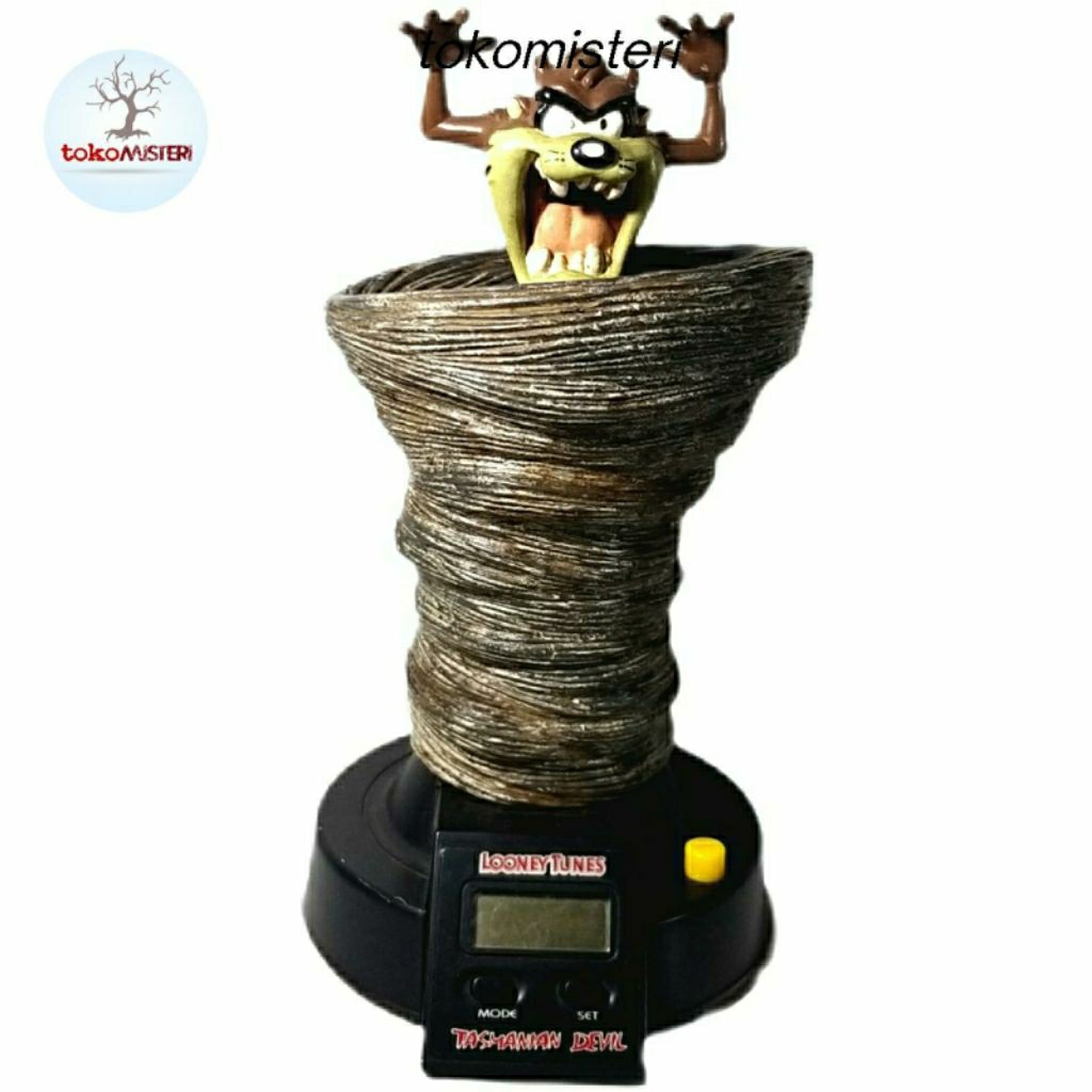 Setan Tazmanian Taz Tasmanian Tazmania Devil Twister Tornado Clock Watch Warner Bros 1993 Figure Rar
