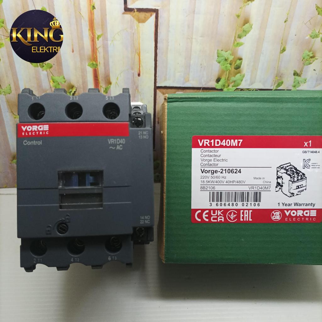 Kontaktor Contactor VORGE VR1D40 M7 VR1D40M7 setara LC1D40 LC1D40M7 garansi 1 tahun