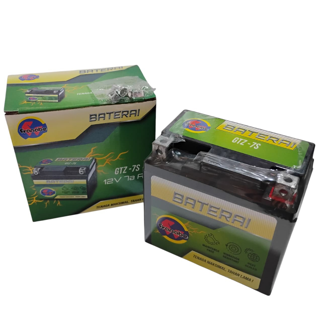 Aki Motor WANABE GTZ-7S | ACCU Kering 12 Volt , 7 Ampere