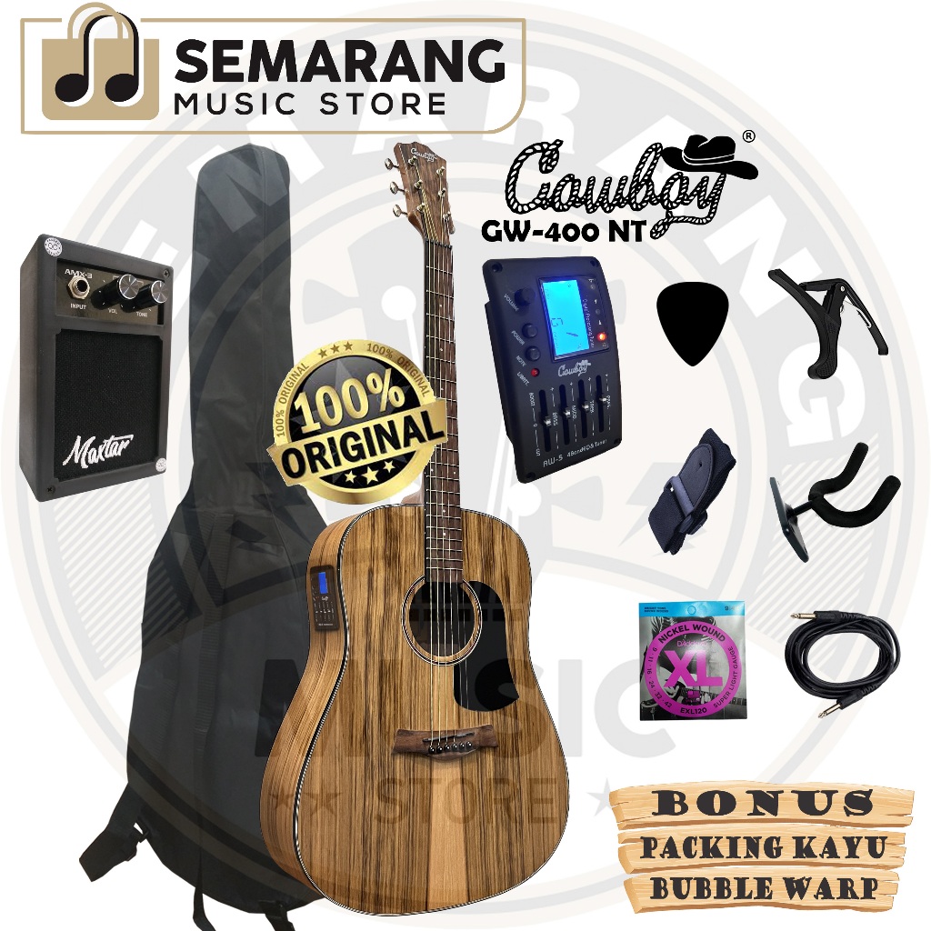 ORIGINAL Gitar Akustik Elektrik Cowboy GW-400 NT Gitar Cowboy Original