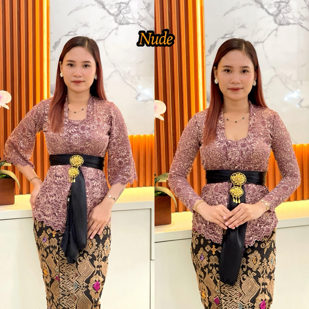 NEW (KEBAYA SAJA) KEBAYA MODERN Brokat CORD Lengan Lonceng dan Panjang/Kebaya Bali