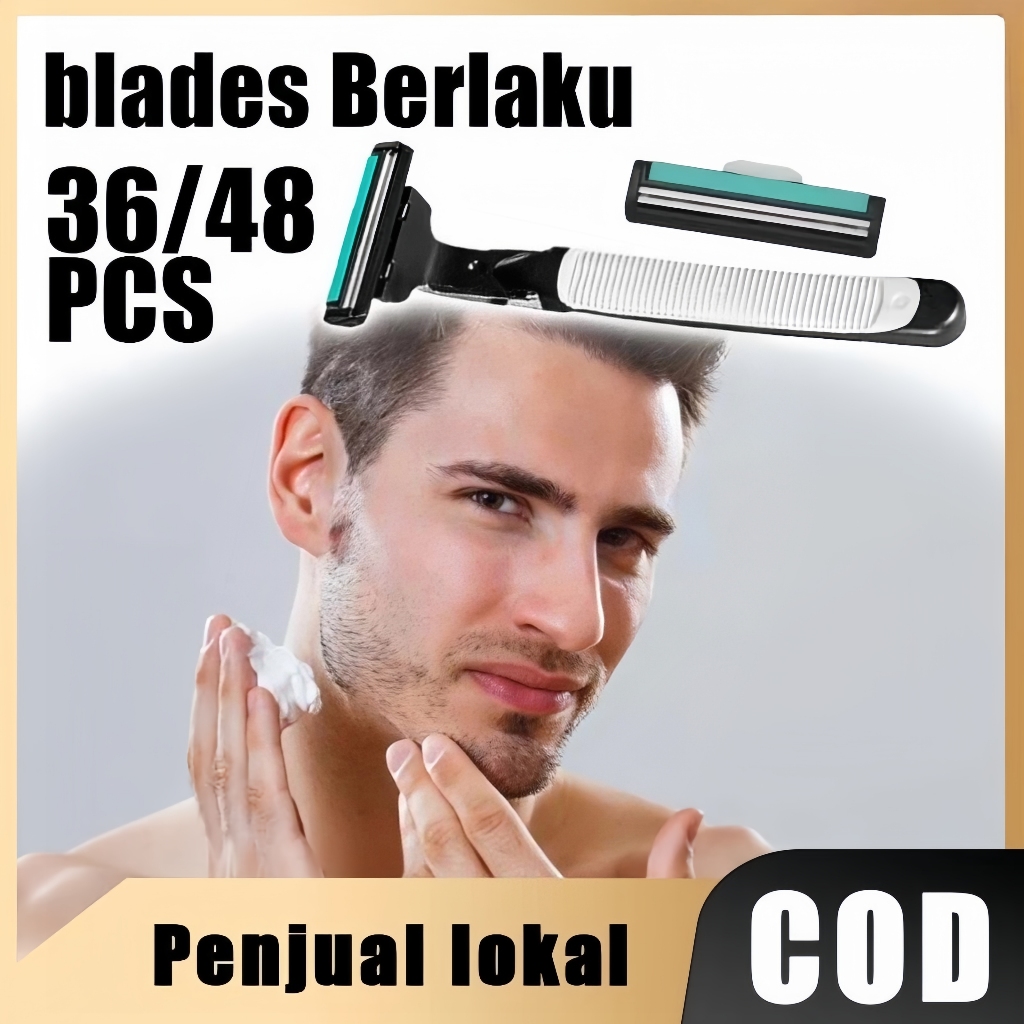 Alat Cukur Kumis Manual 36/48Pcs Blades Berlaku Untuk Gillette Mach 3 Pisau Silet 2 Lapisan dengan 3