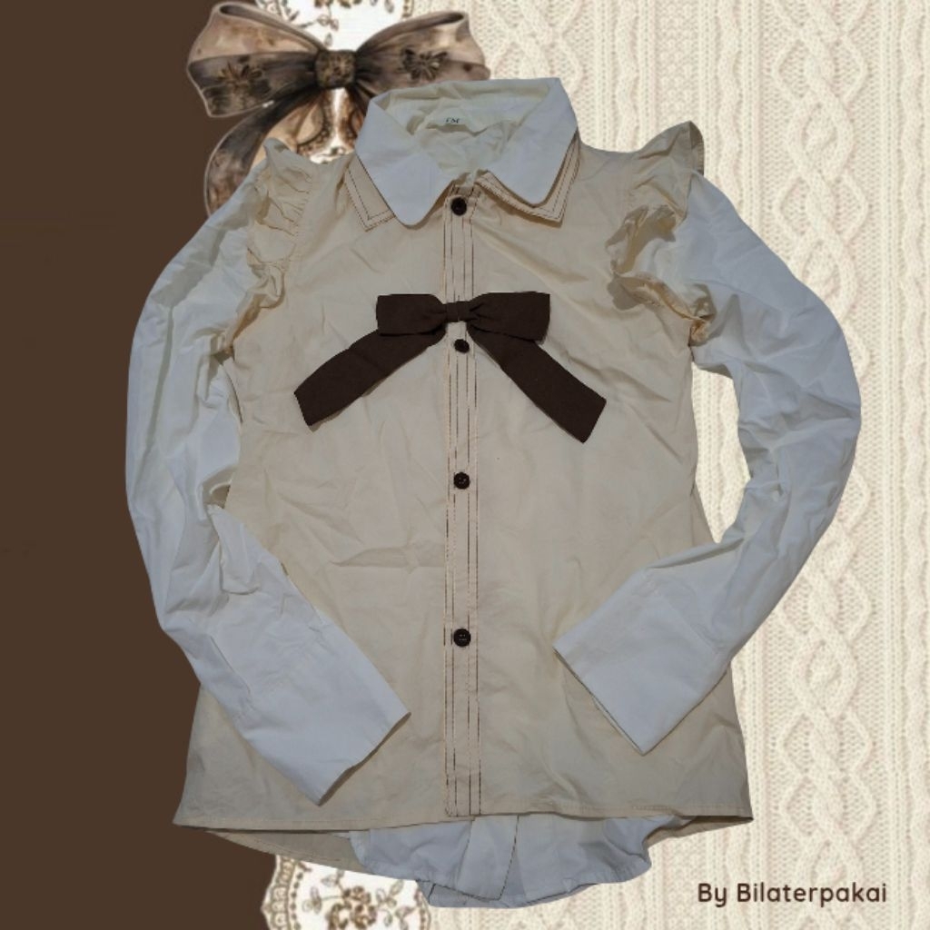 [Ready] Prelove outfit coqquette shoujo morikei harajuku set brown