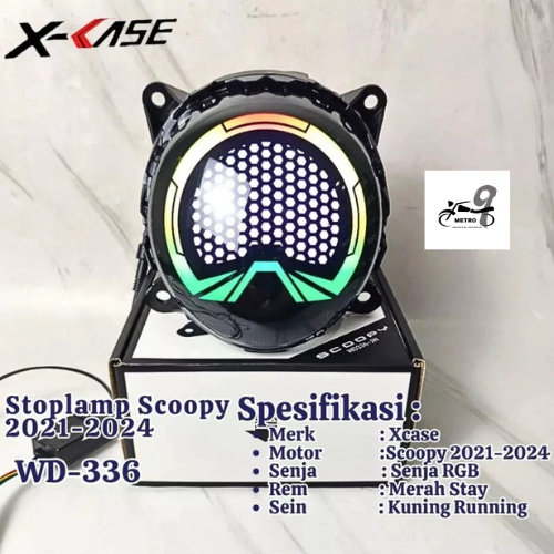 LAMPU STOP SCOOPY 2021-2024 LAZY RGB APK 200+ MODE STOPLAMP LEJI XCASE