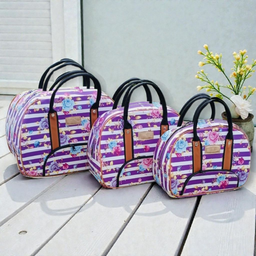 Tas Travel isi 3 (Kulit Mitasi Printing) Tas Pakaian Jinjing - Travel Bag - Tas jinjing - Tas Baju -