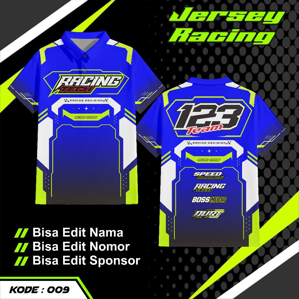 Jersey Custom Jersey Racing Kerah Polo