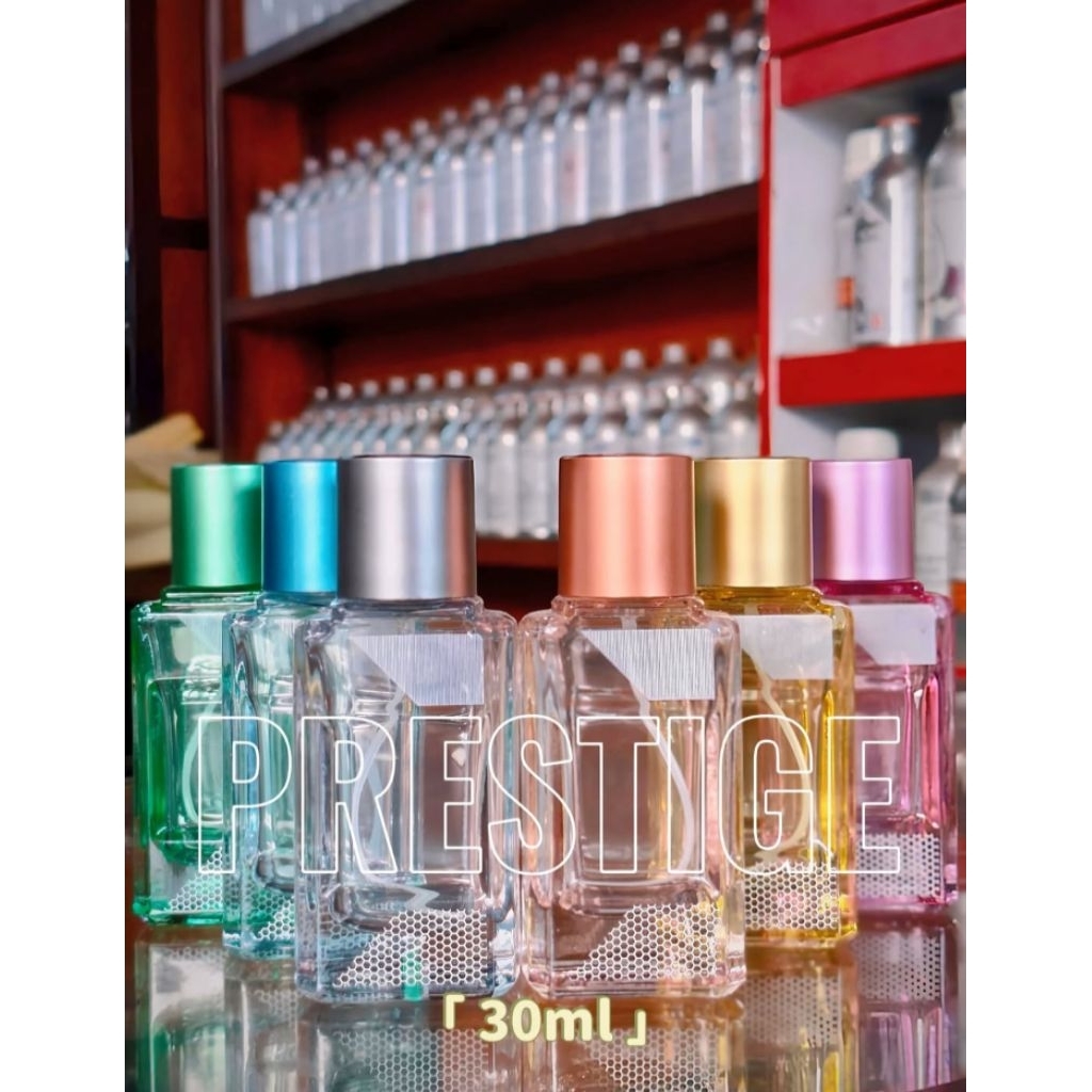 [ PER LUSIN ] Botol Parfum PRESTIGE 30ml Drat Botol Parfum Kosong Botol Kaca Botol Parfum Lucu Grosi