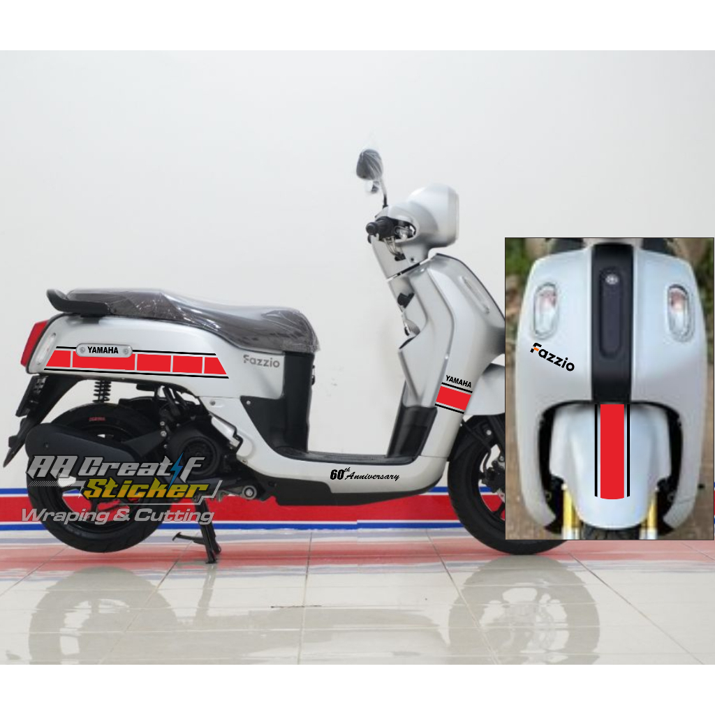 CUTTING sticker motor YAMAHA FAZZIO LIVERY ANNIVERSARY KALCER 02