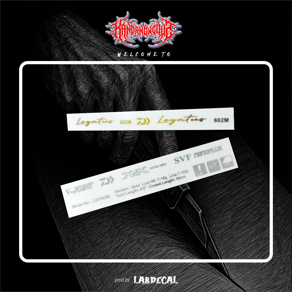 water slide decal joran legatus daiwa