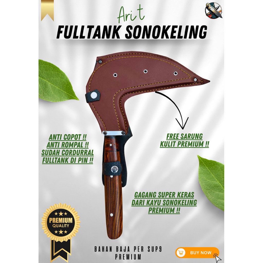 [BILAH_PISAU] Arit Fulltank Sonokeling Arit Baja Super Tajam Bahan Baja Per SUP9 Asli Original