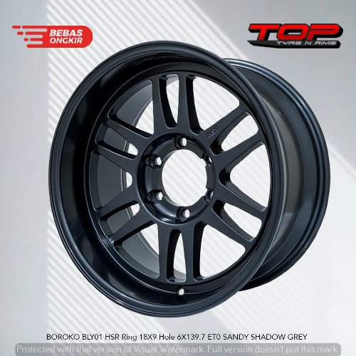 Velg Celong Rpf1 Lubang 6X139 Warna Grey R18 | Pelek Untuk Pajero Hilux Dc Strada HSR BLY01