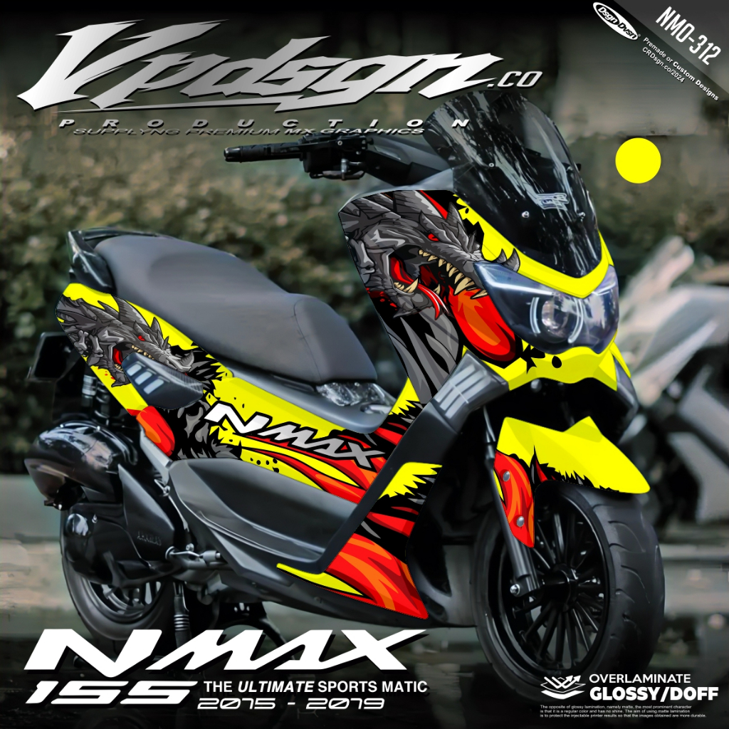 Decal motor Nmax Stiker Full body N Max 2015 2016 2017 2018 2019 - Dragon