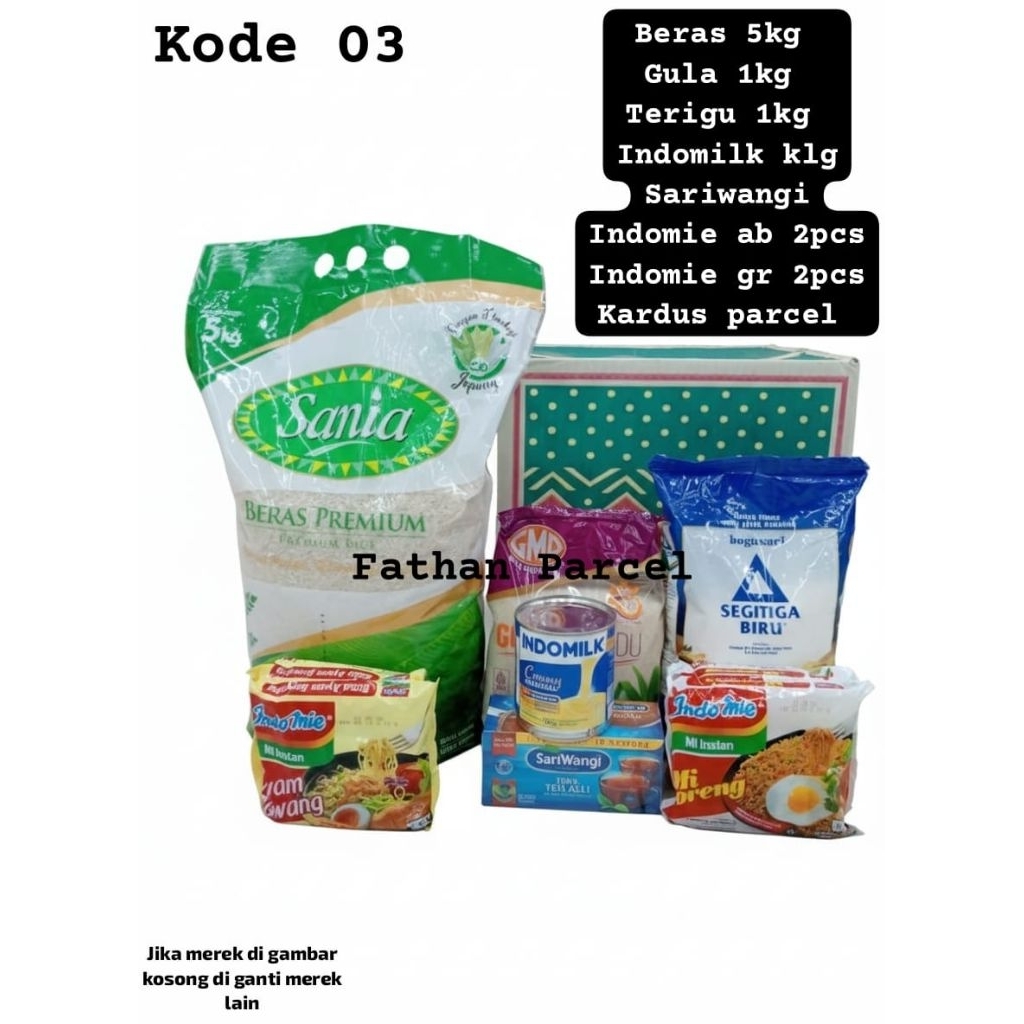 Paket Parcel Sembako kode 03/hampers lebaran/sembako murah/paket sembako lengkap