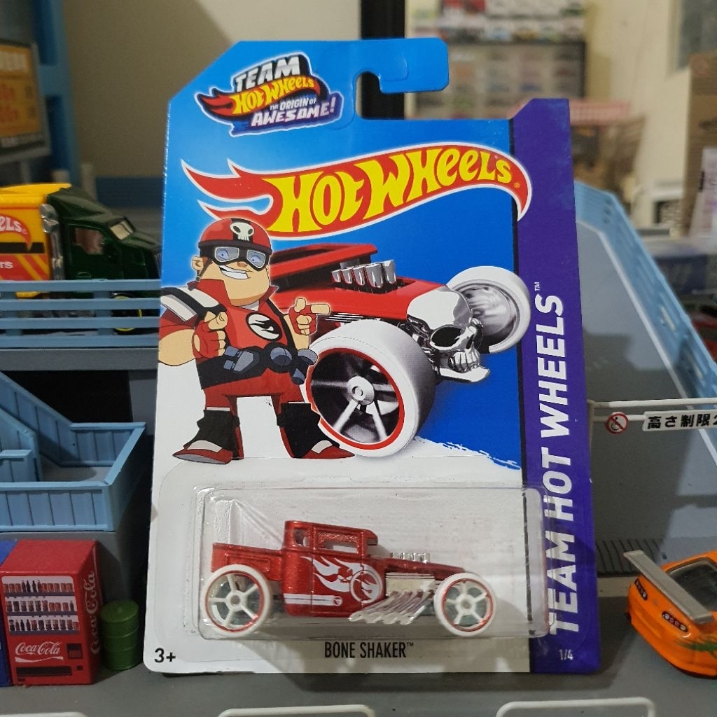 Hot Wheels Bone Shaker Merah Ban Putih Team HW The Origin of Awesome Indonesia Exclusive