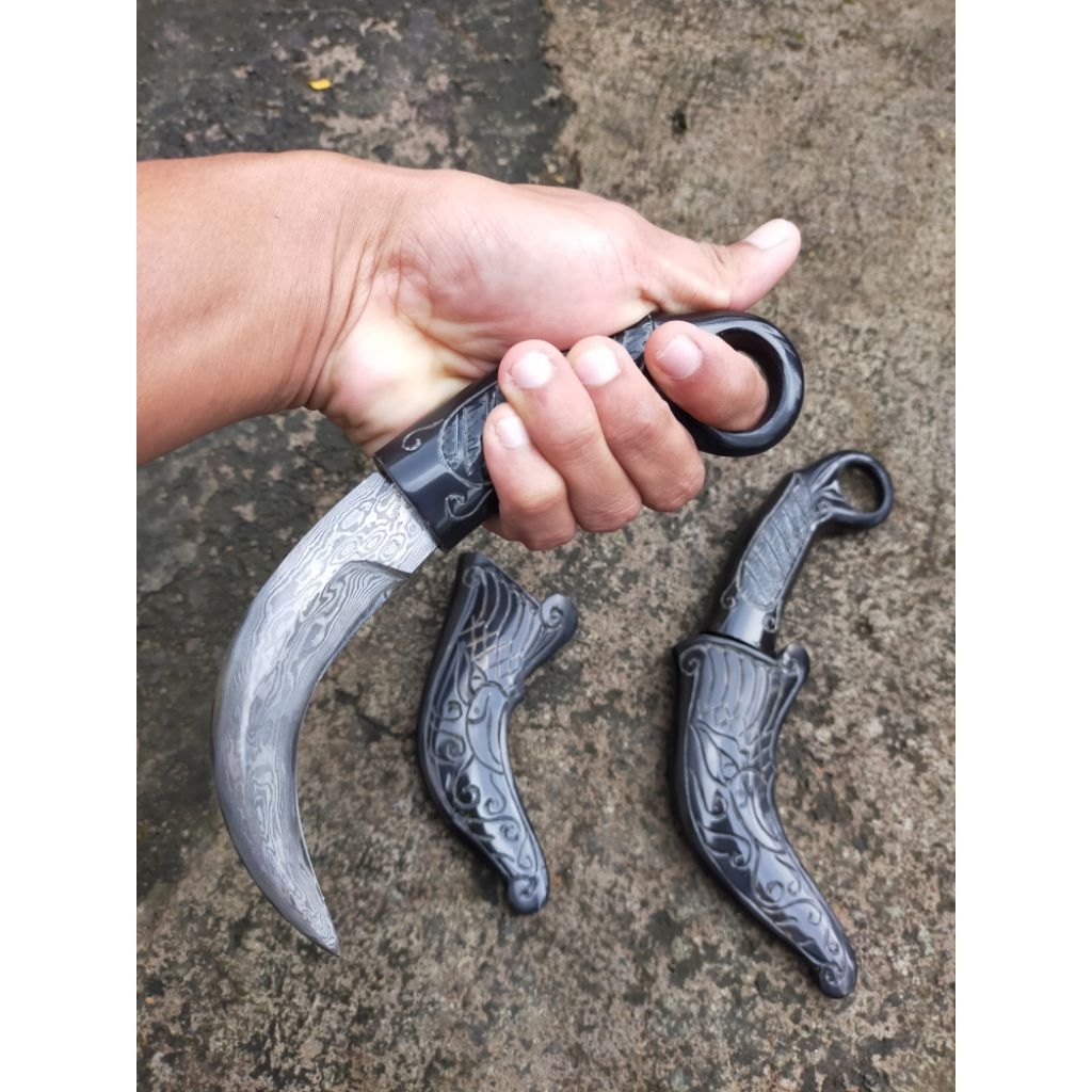 kerambit balikmipih pamor fulltandk