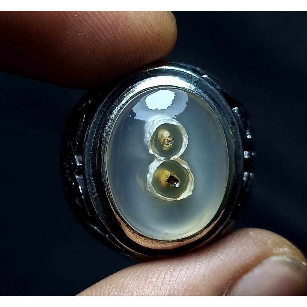 CINCIN BATU AKIK MOTIF ANGKA 8