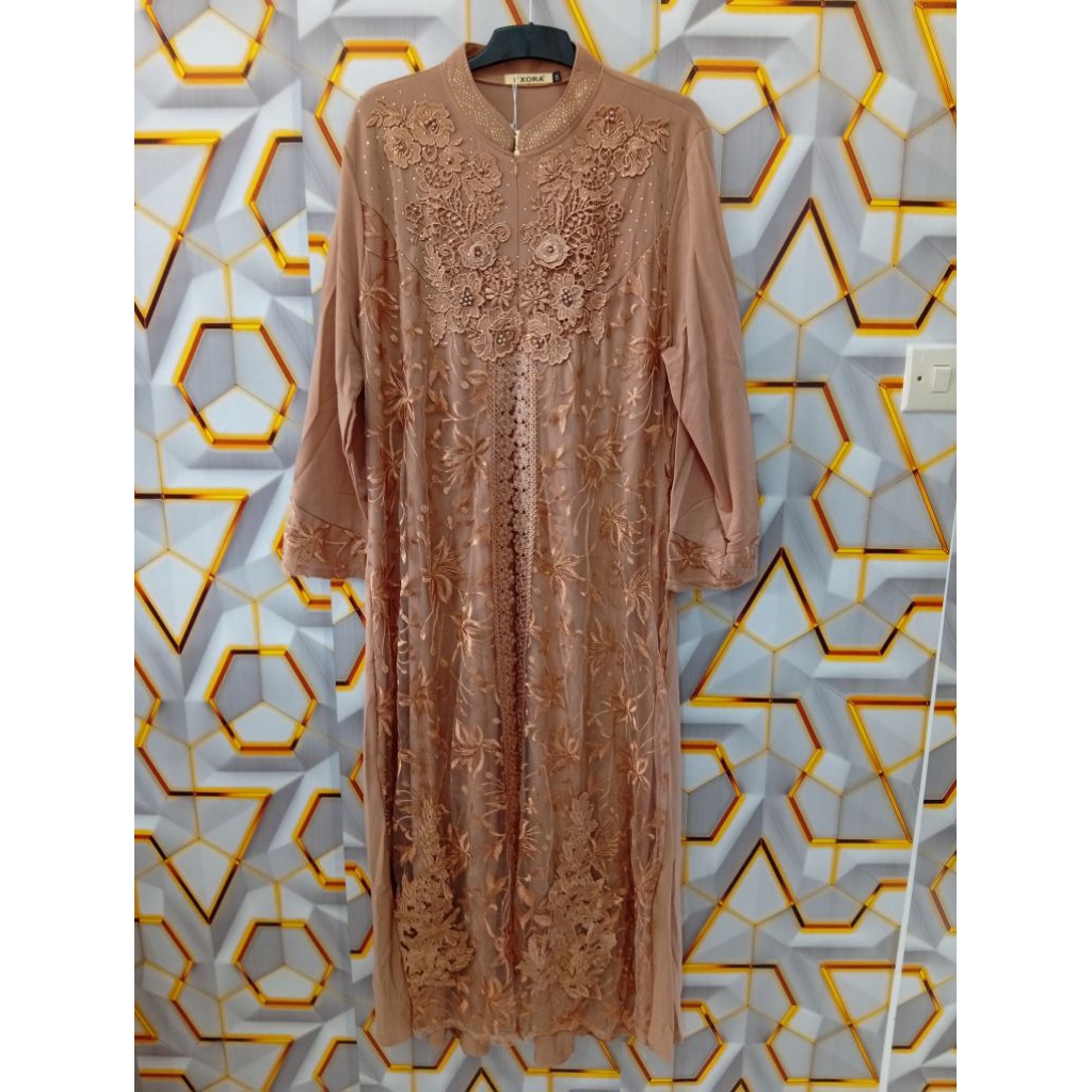 Gamis Brokat I'XORA M Q Collection