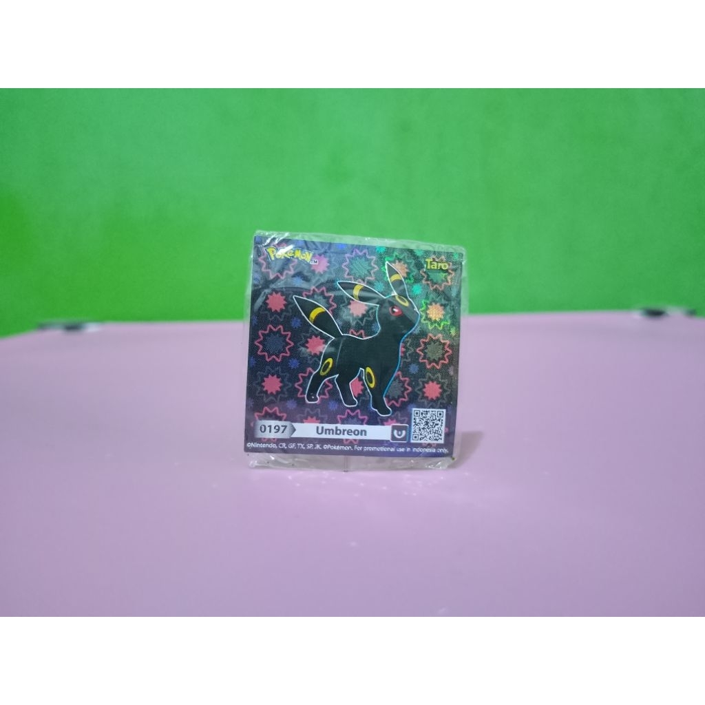 Stiker / Sticker TARO x POKEMON - UMBREON - Versi 17g Hologram Nintendo New Murah Retro Vintage Rare