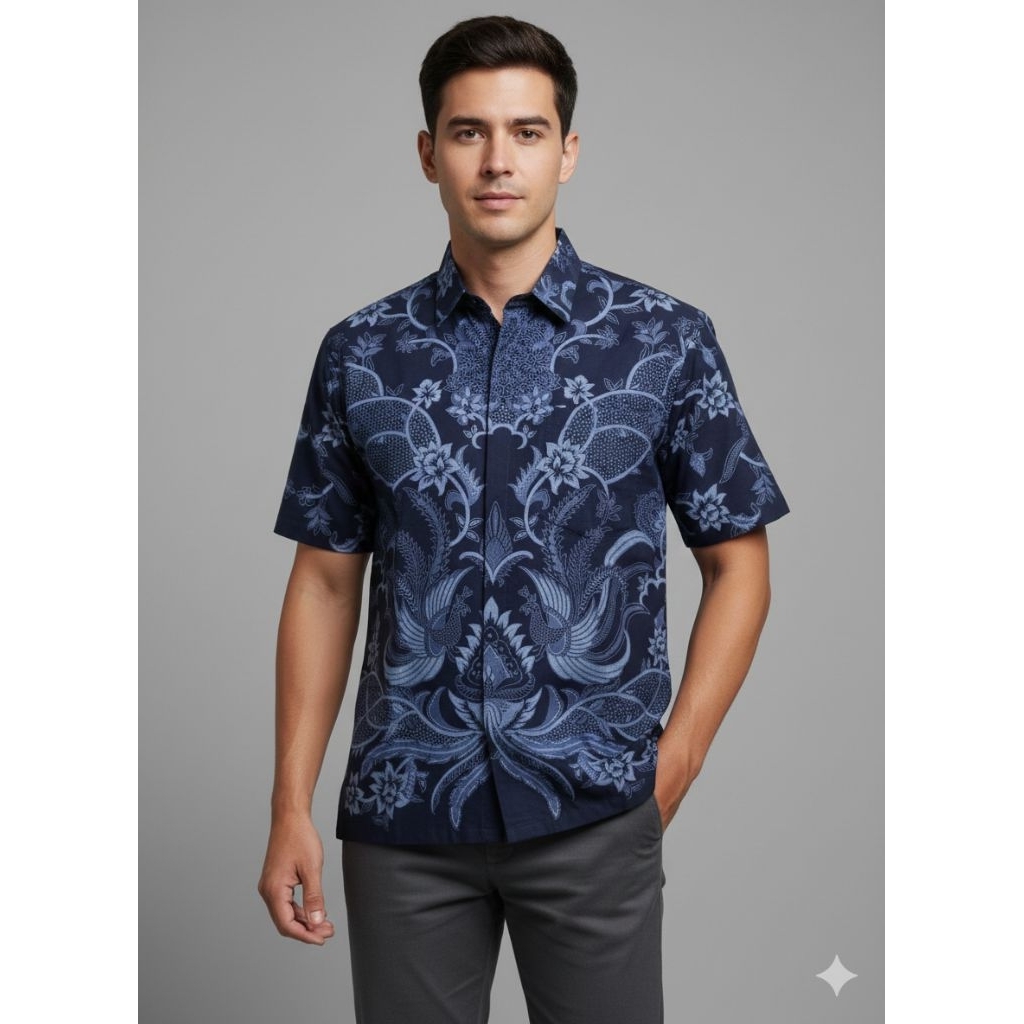 Hem batik pria full puring batik lawasan