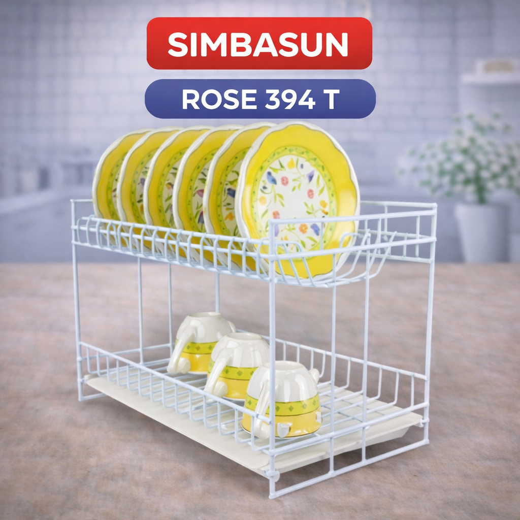 SIMBASUN : ROSE-394T RAK PIRING KAWAT SUSUN 2 + NAMPAN ROSE 394 T SIMBA SUN